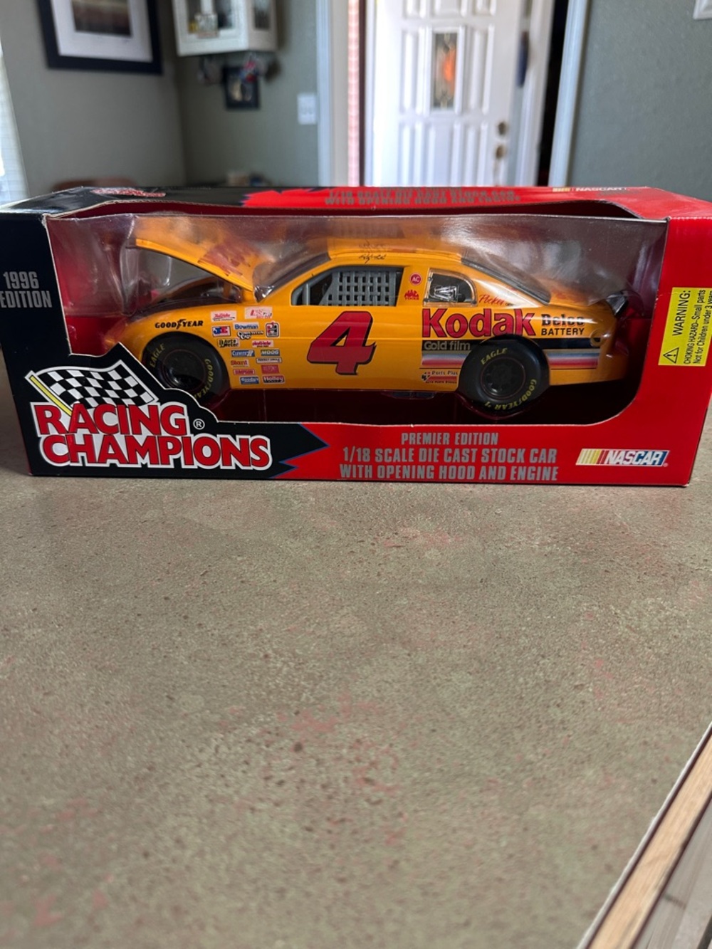 1996 Racing Champions Sterling Marlin #4 Kodak Gold Film Stock Car 1/18 Scale 🆕